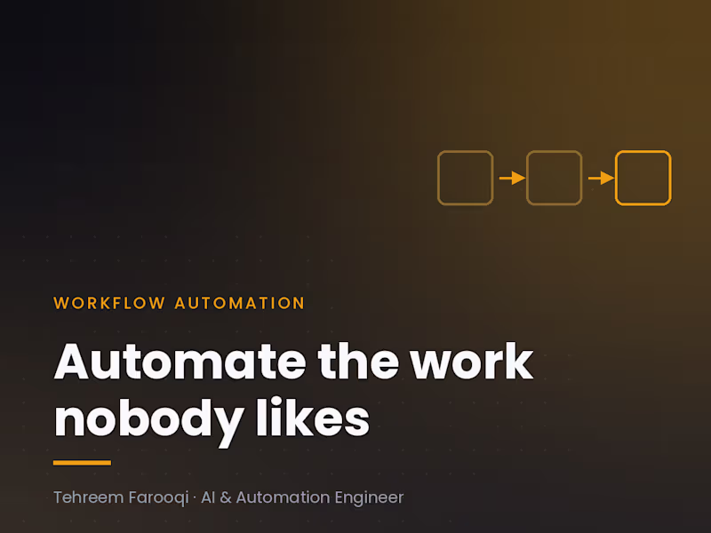 Cover image for Workflow Automation That Replaces the Manual Work