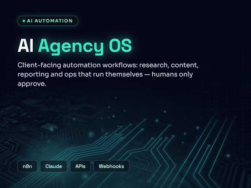 Cover image for AI Agency OS — client-facing