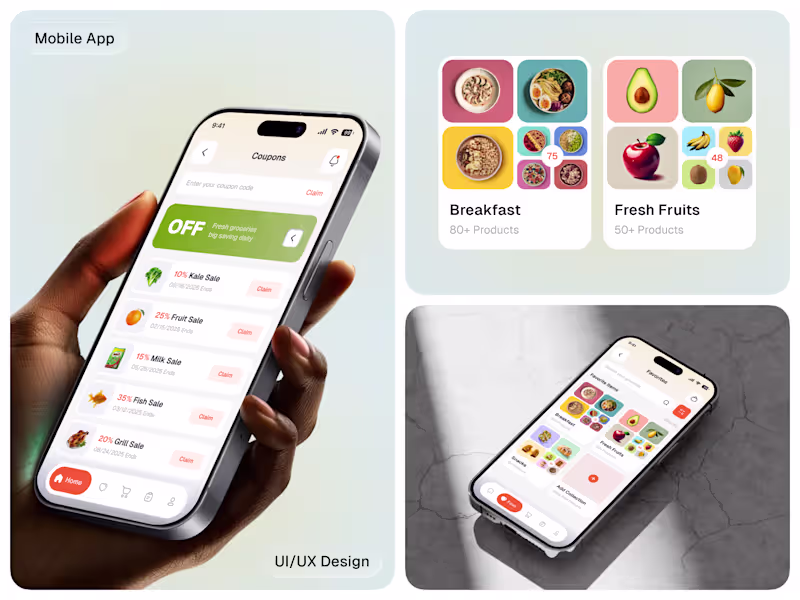 Cover image for Smart Grocery Mobile App Design