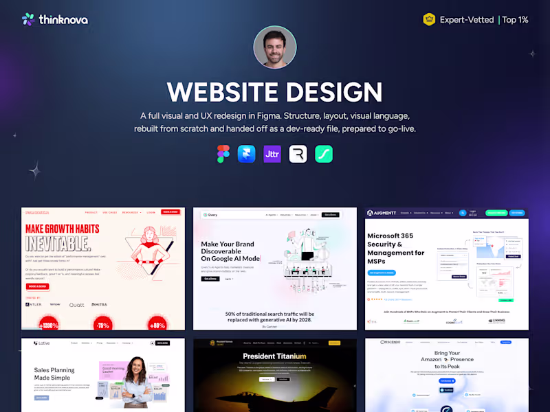 Cover image for Figma UX/UI Website Design