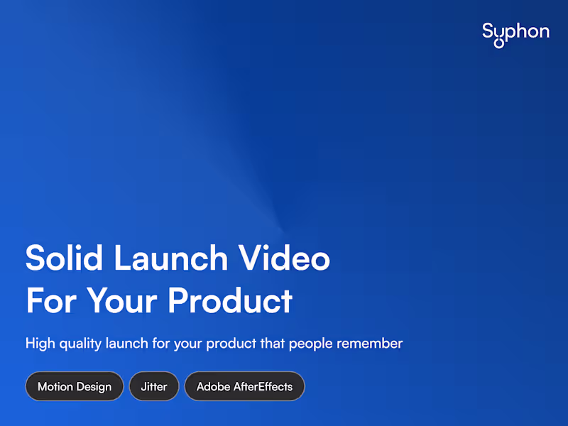 Cover image for Solid Launch Video For Your Product