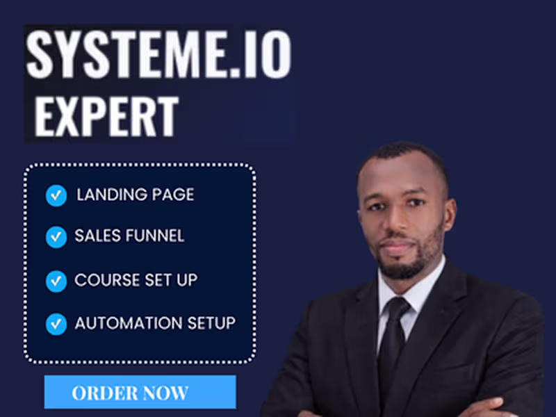Cover image for I will build your Systeme io Sales Funnel Setup & Design