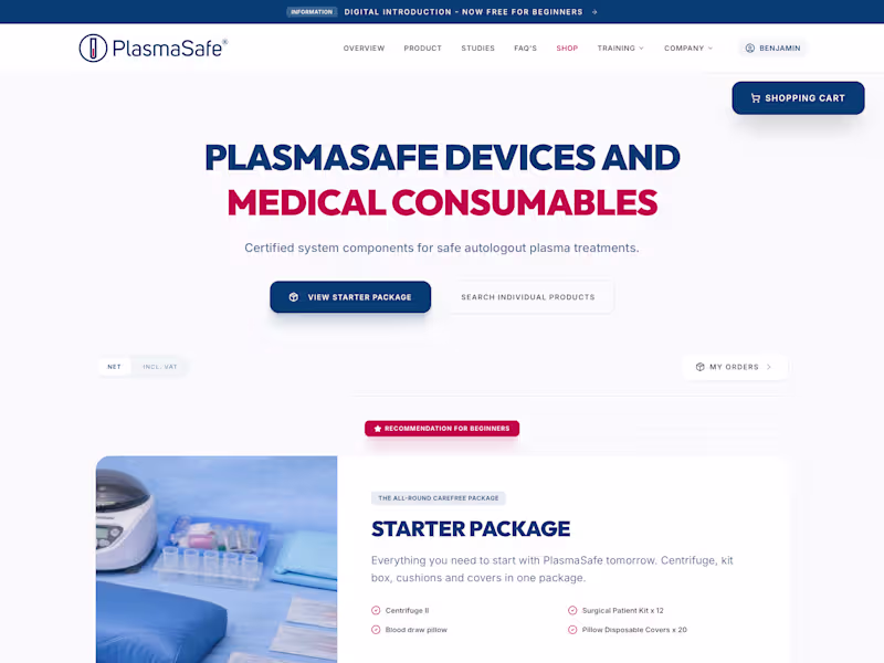Cover image for PlasmaSafe — Healthcare Website for an Oral Surgery Product