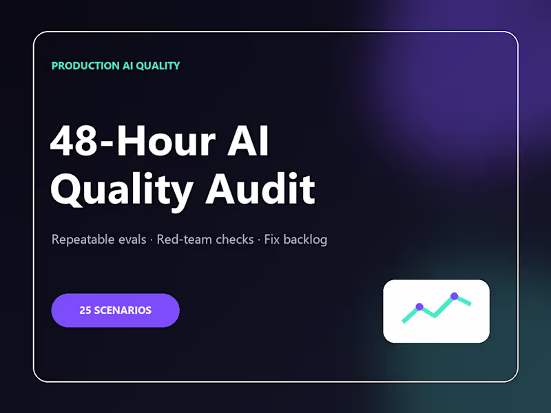 Cover image for 48-Hour AI Quality & Red-Team Audit