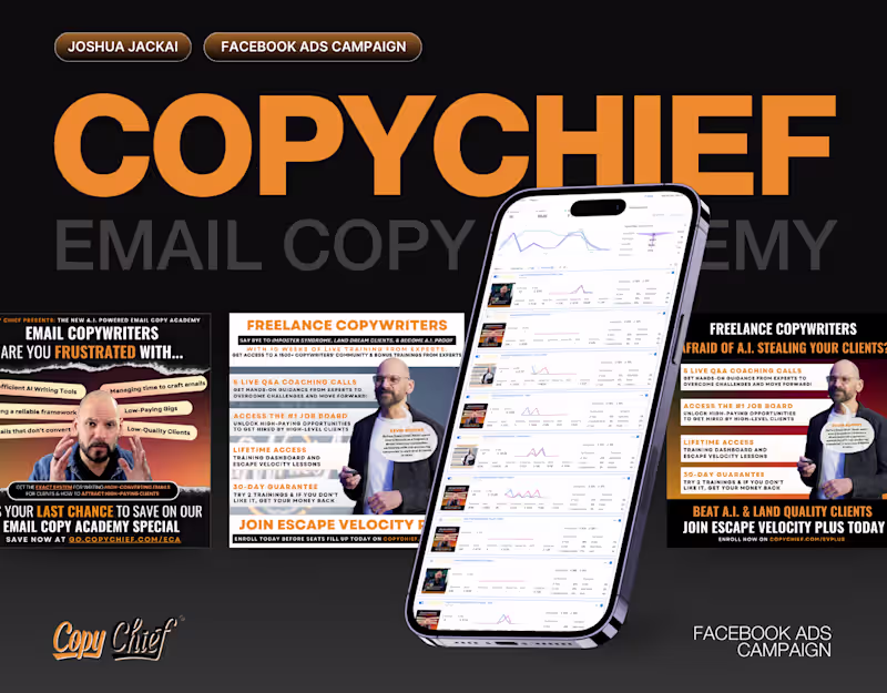 Cover image for Facebook Ads + Instagram Ads Campaign for Copy Chief