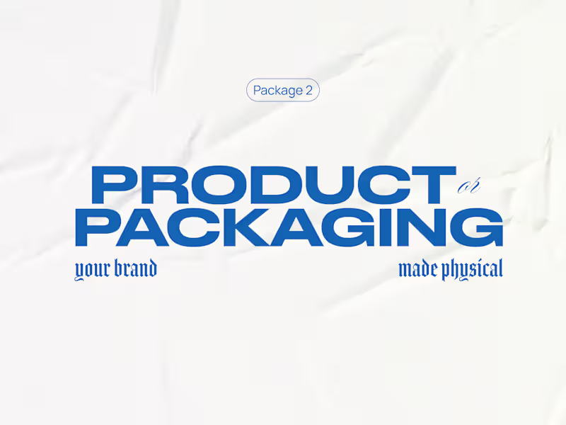 Cover image for Product or Packaging Design