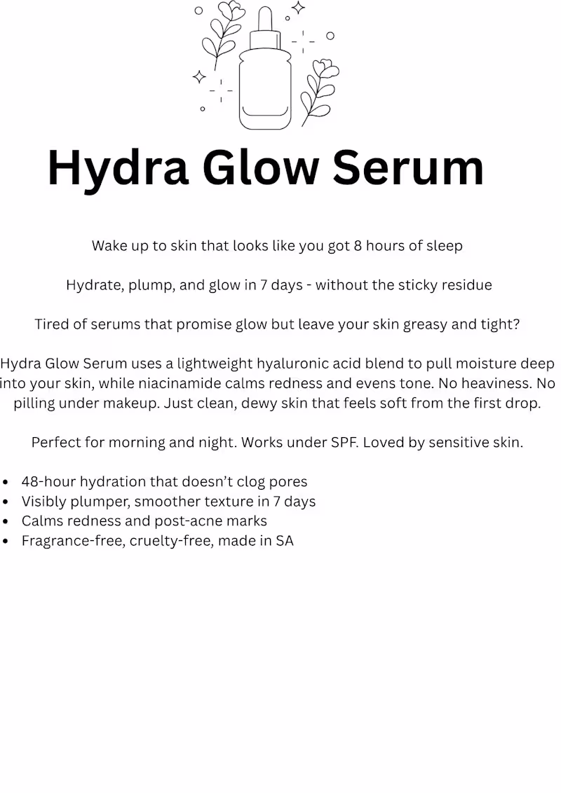 Cover image for Hydra Glow Serum Product Page