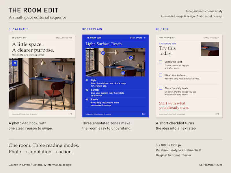 Cover image for THE ROOM EDIT — Editorial Carousel Design