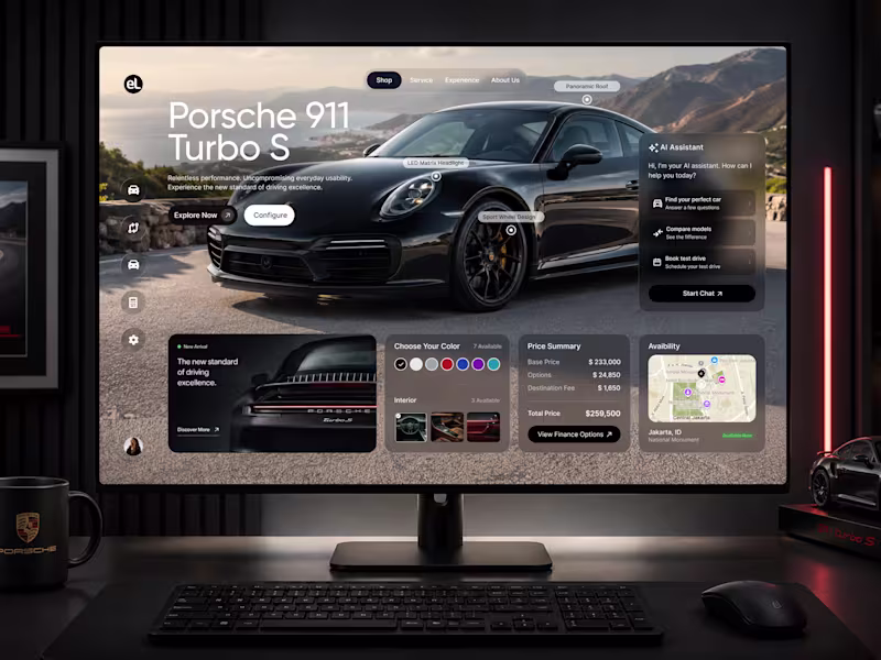 Cover image for Sports Car Landing Page with