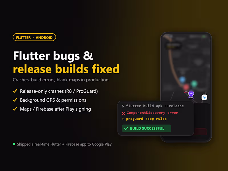 Cover image for Flutter bug fix & release build rescue