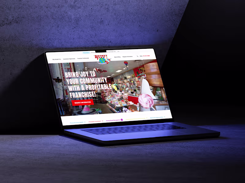 Cover image for Rocket Fizz — Franchise Lead Generation Website