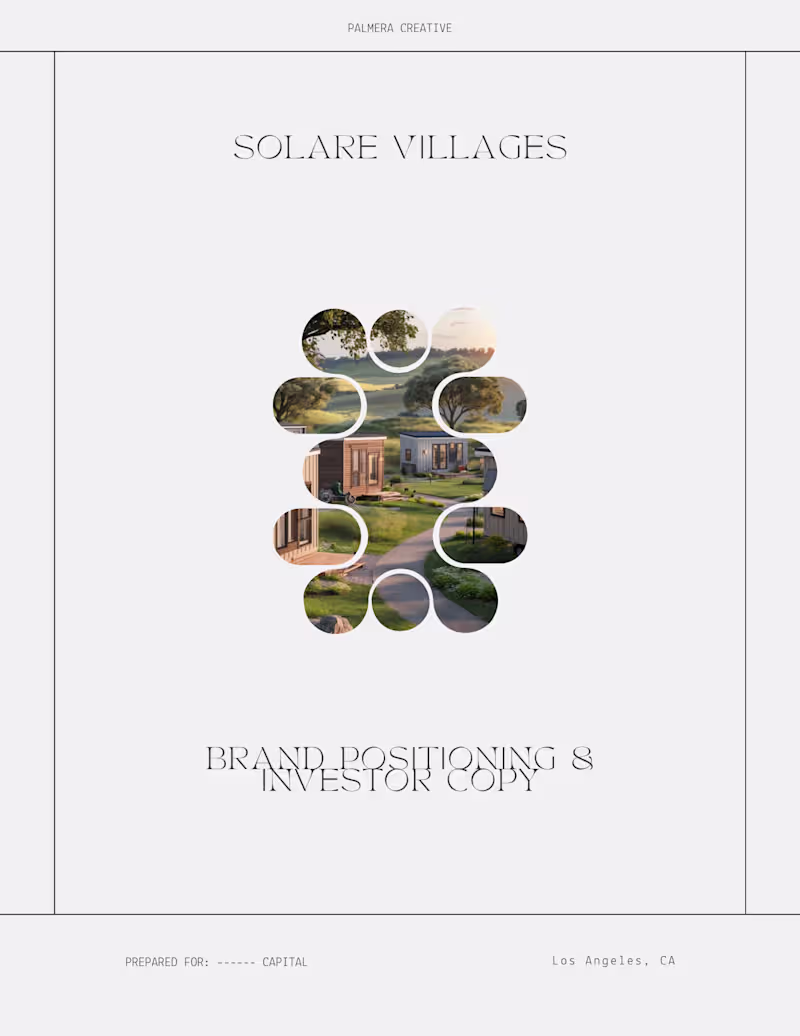 Cover image for Brand Positioning, Web and Investor Copy