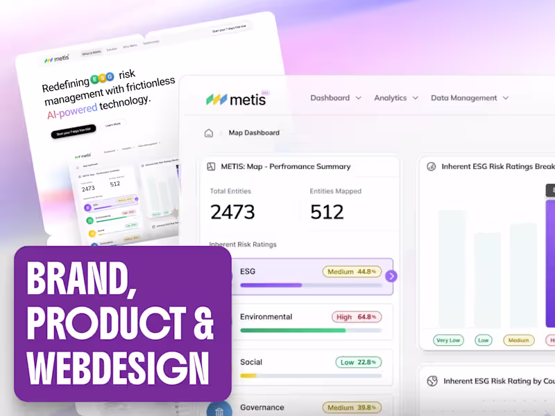Cover image for Brand, Product & Website for an AI Sustainability Platform