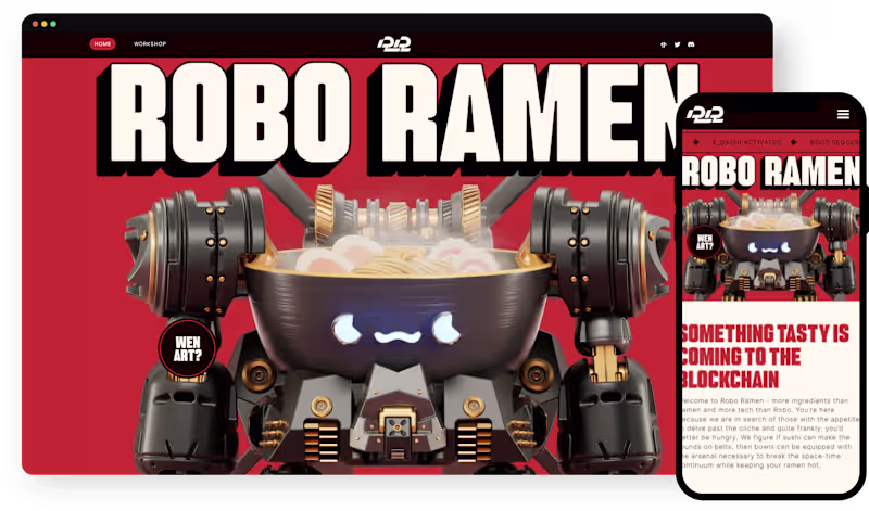 Cover image for Robo Ramen Website