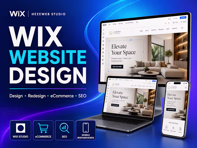 Cover image for Wix Website Design, Development, Redesign & SEO