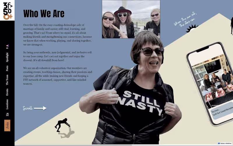 Cover image for Webflow Site | Finding Female Friends Over 50 