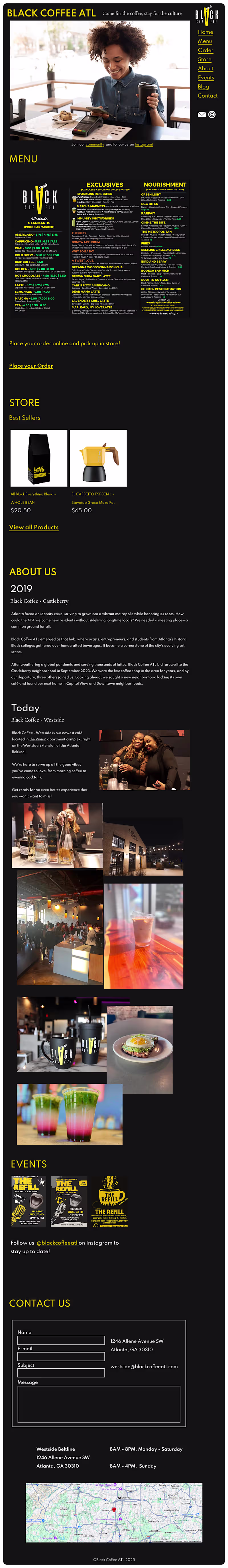 Cover image for Black Coffee ATL is a