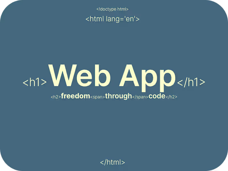 Cover image for Web App