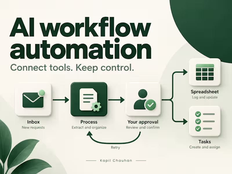 Cover image for AI workflow automation with human review