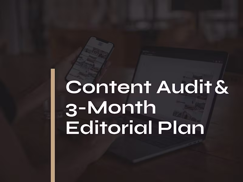 Cover image for Content Audit & 3-Month Editorial Plan