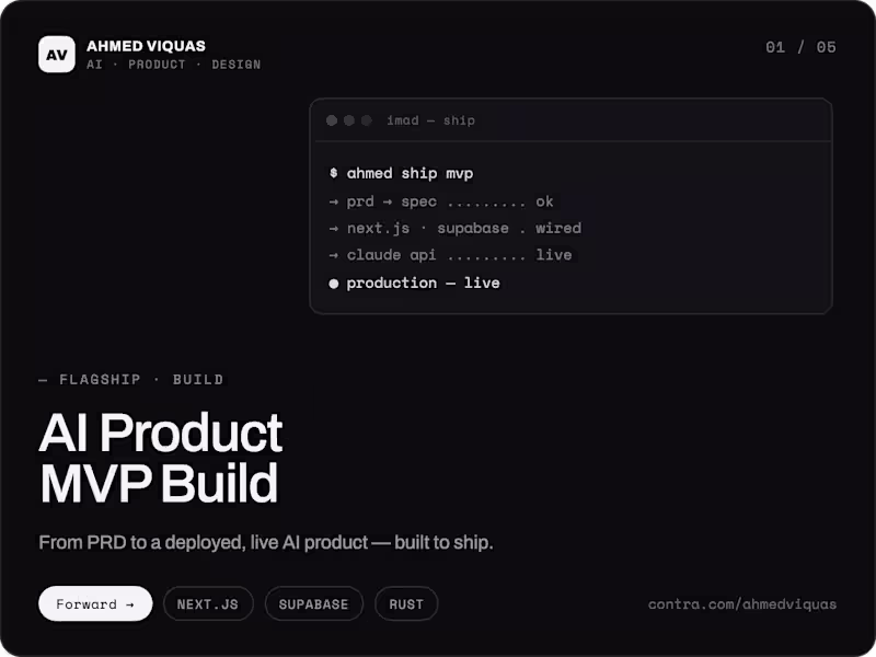 Cover image for AI Product MVP Build: Design to Deployed