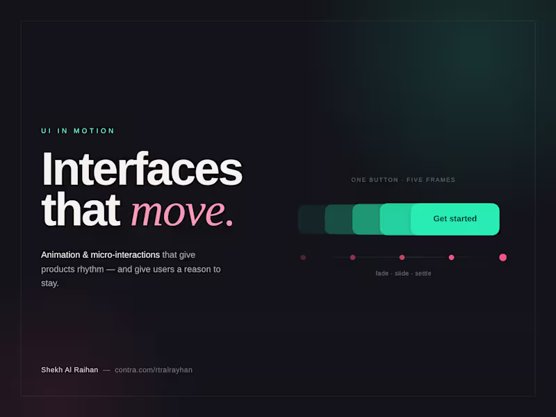 Cover image for App Micro Interactions & Motion Design