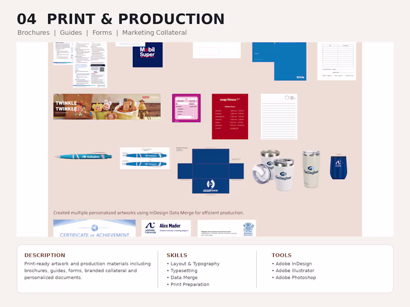 Cover image for Print-focused graphic design and production
