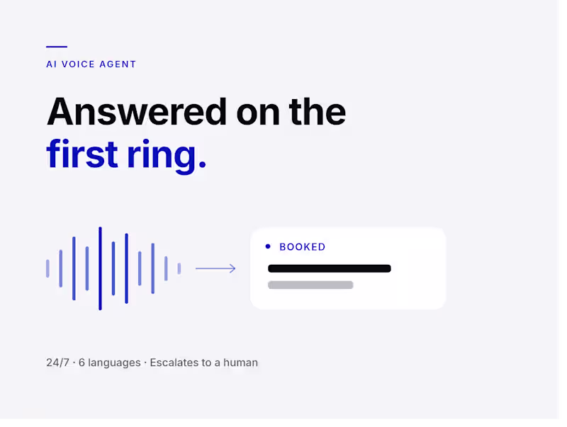 Cover image for AI Voice Agent — Answers, Qualifies, Books & Writes to Your CRM