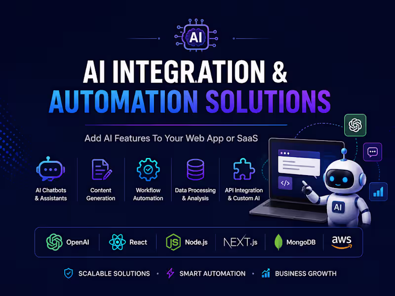 Cover image for Integrate AI Features into Your Web App or SaaS