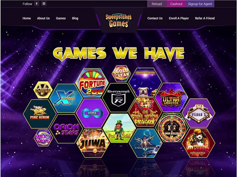 Cover image for 🎮 Sweepstake Games Landing Page
