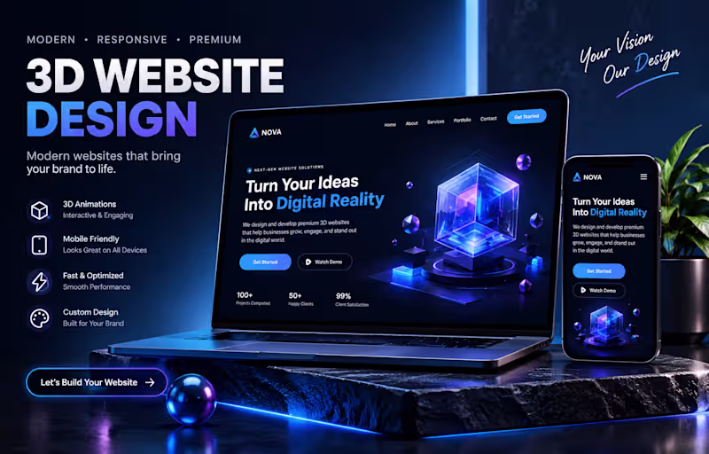 Cover image for Premium 3D Website Design