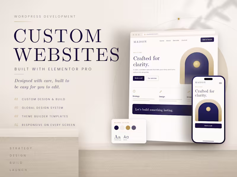 Cover image for Custom Elementor Pro Website Development