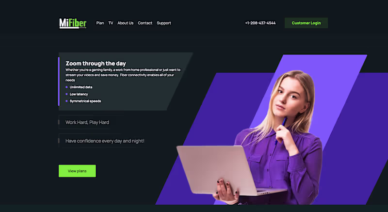 Cover image for MiFiber Website Design
