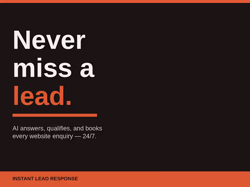 Cover image for Instant Lead Response Setup