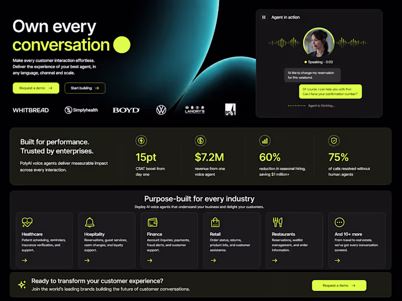 Cover image for Enhance Enterprise Voice AI with PolyAI Front-End Expertise