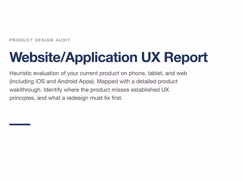 Cover image for UX/UI Design Audit