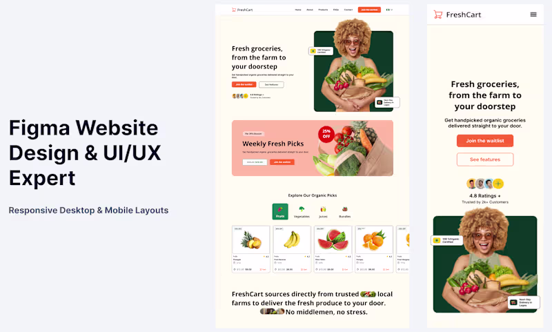Cover image for Mobile App UI/UX Design & Prototyping in Figma