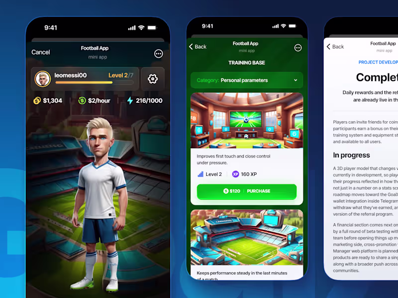 Cover image for GoalX | Football Mini App for Telegram | UI UX Design