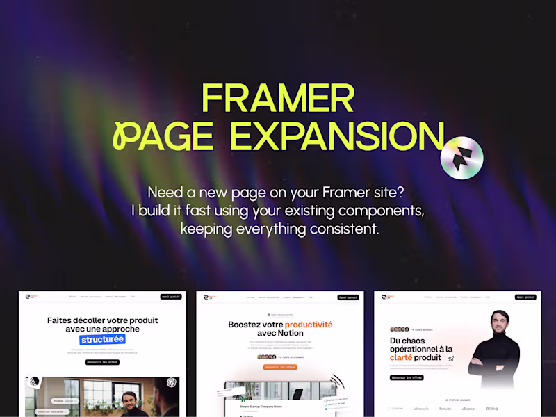 Cover image for Framer New Page to existing website