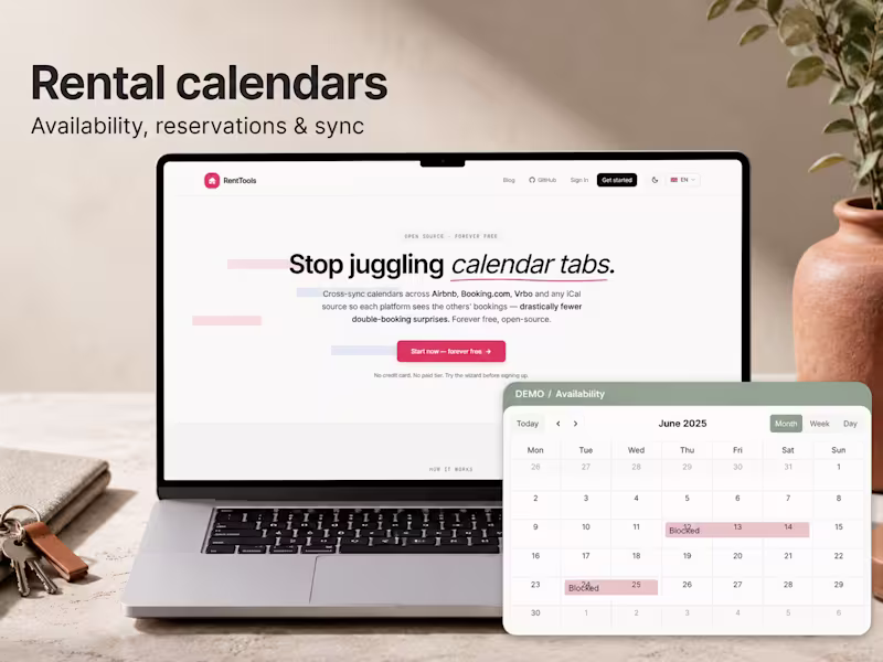 Cover image for Rental calendars and property management tools