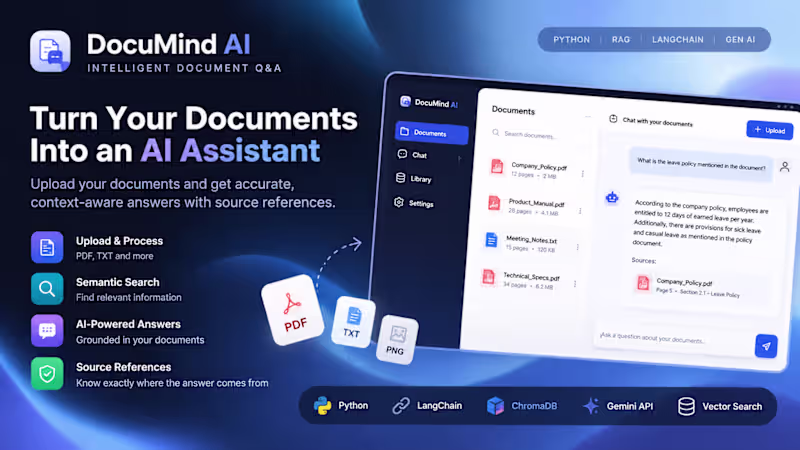 Cover image for I will build a custom AI document chatbot using Python and RAG