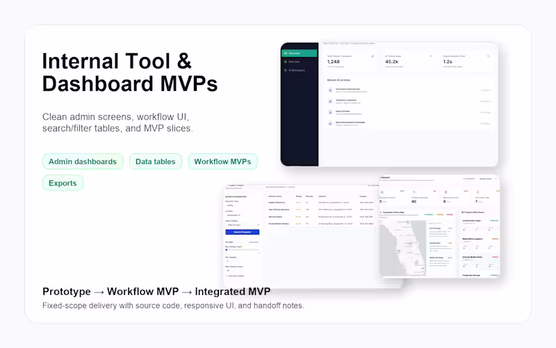 Cover image for Dashboard or Workflow MVP