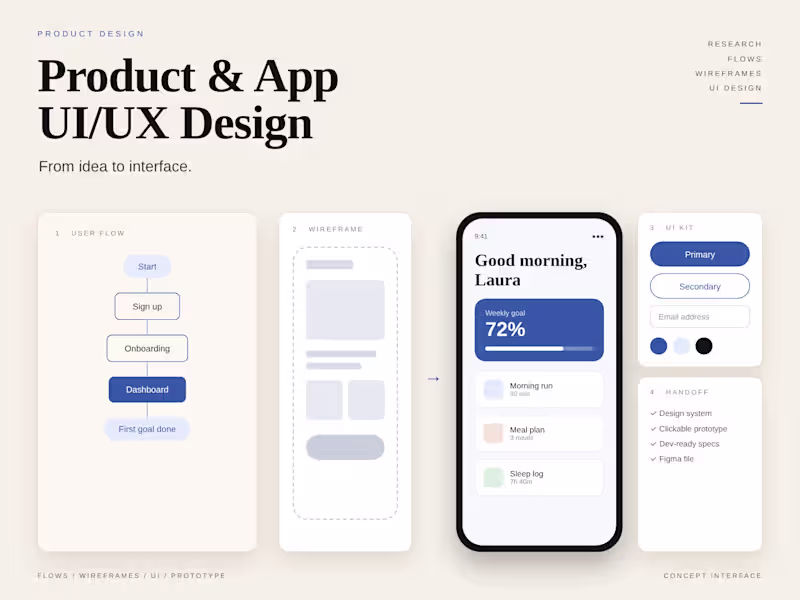 Cover image for Product & App UI/UX Design in Figma