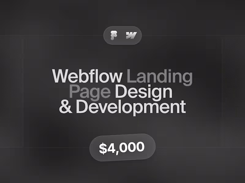 Cover image for Webflow Landing Page Design & Development