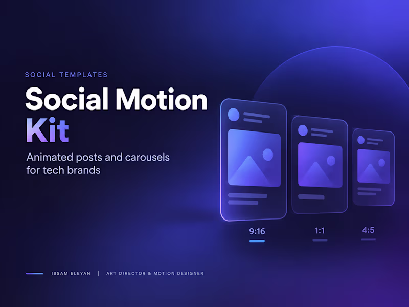 Cover image for Social Motion Kit for Tech Brands | Animated Templates