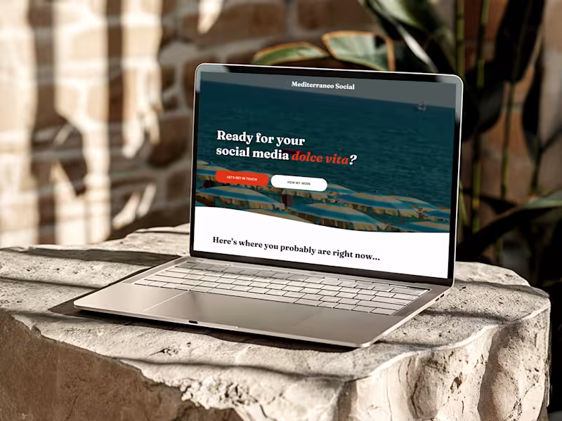 Cover image for Squarespace Landing Page for a Social Media Manager
