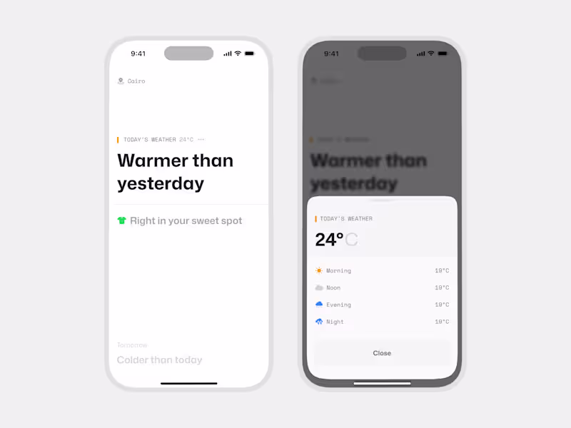 Cover image for Minimal weather mobile app 🙌
