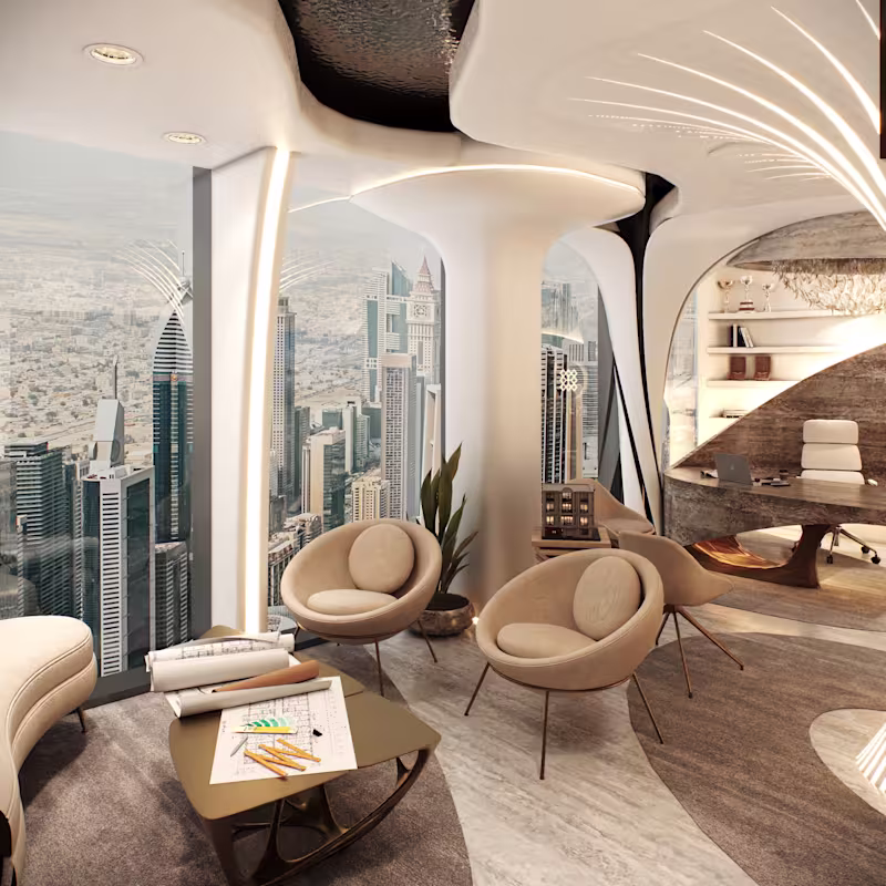 Cover image for UAE HQ office parametric Zaha Hadid