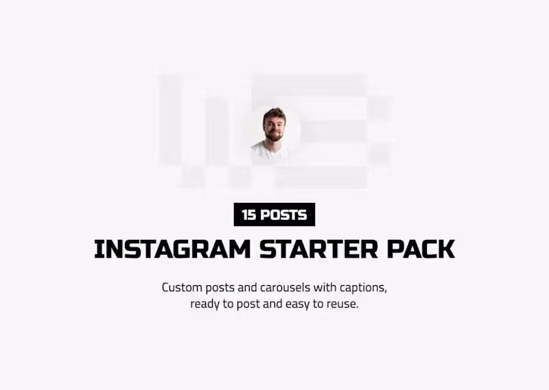 Cover image for Instagram Starter Pack - 15 custom posts