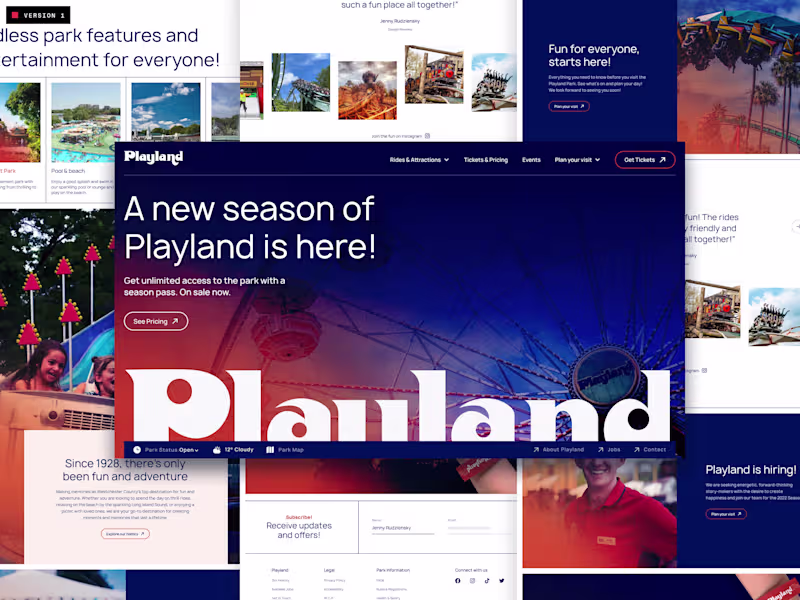 Cover image for Playland - ThemePark website